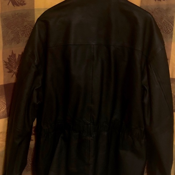 COMINT Leather Coat    🧥 34 Inches Collar to Hem - Picture 11 of 12